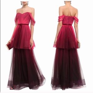 🔥🔥🔥 Marchesa Notte Ombré Gown Size 4US